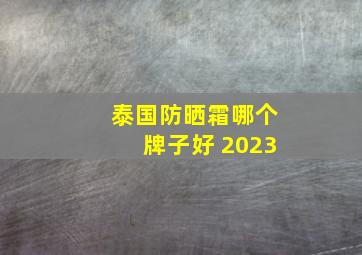 泰国防晒霜哪个牌子好 2023